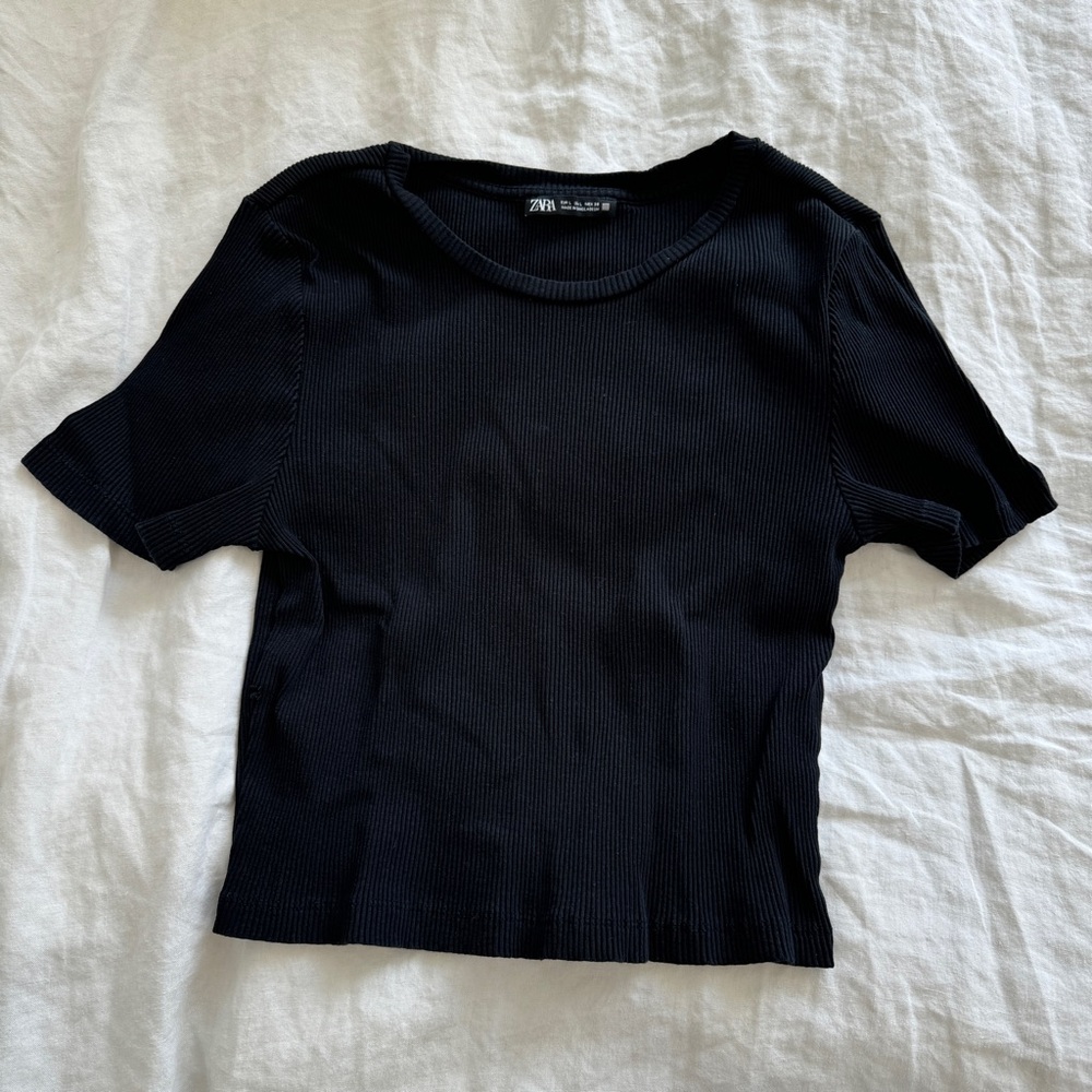 ZARA Ribbed Crop Top - Picture 2 of 4